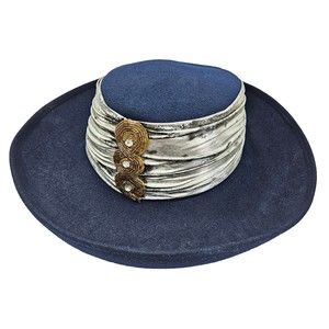 Vintage Bollman Hat Co. Blue Doeskin 100% Wool Felt Hat